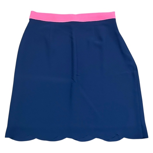 Gibson Blue Asymmetrical A-Line Skirt - Picture 7 of 8